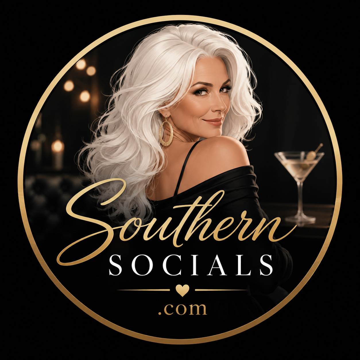 Southern Socials black and gold logo